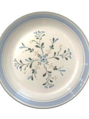 Vintage 1980s Fascino Stoneware Dinner Plate Hand Decorated Beautiful Décor